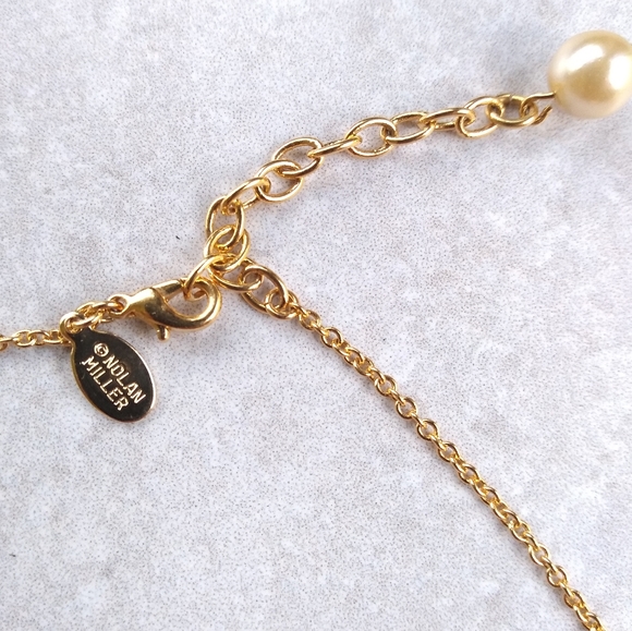 NWOT Nolan Miller gold tone necklace - Picture 3 of 3